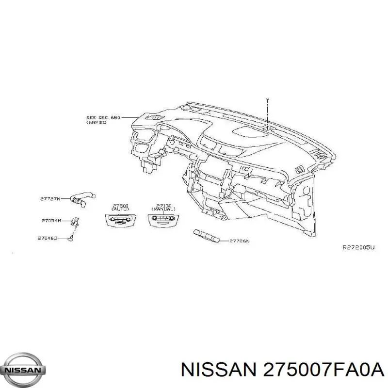 Sterownik trybów ogrzewania/klimatyzacji do Nissan Rogue  T32U