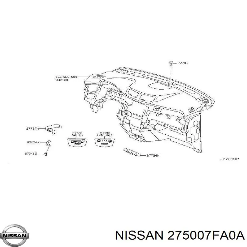 Sterownik trybów ogrzewania/klimatyzacji Nissan Rogue SUV (T32U) (2013 - 2020) cena, od 15,69 USD