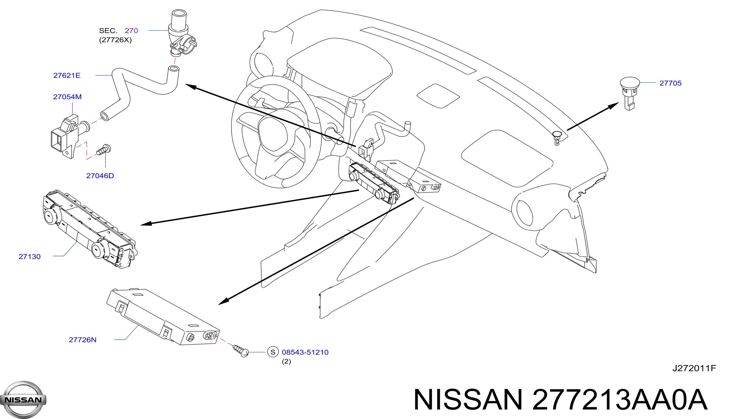 277213AA0A Nissan/Infiniti czujnik włączania światła