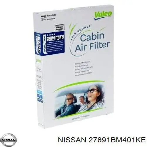 Do koszyka 27891BM401KE Nissan/Infiniti Filtr kabiny