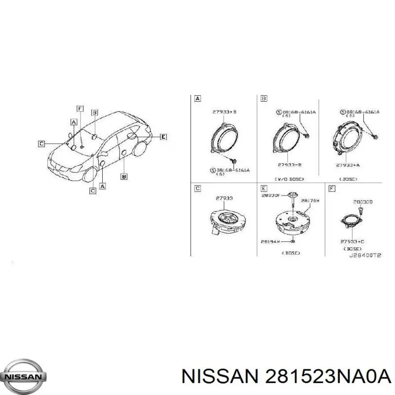  Nissan/Infiniti 281523NA0A cena, od 4,71 USD