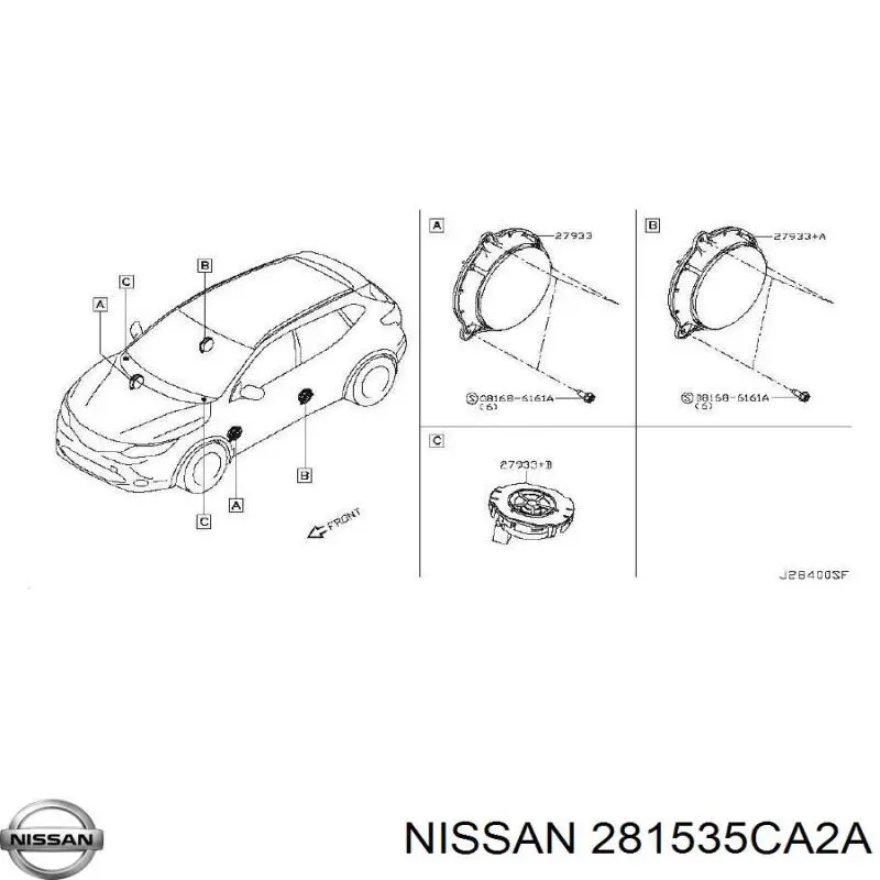 Głośnik "torpedo" Nissan/Infiniti 281535CA2A cena, od 42,66 USD