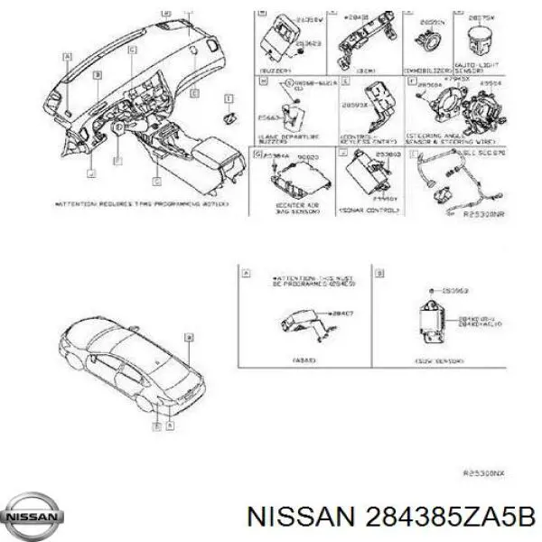 Czujnik parkowania tylny Nissan/Infiniti 284385ZA5B cena, od 23,90 USD