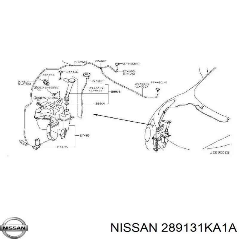 Korek zbiornika spryskiwacza do Nissan JUKE JPN F15