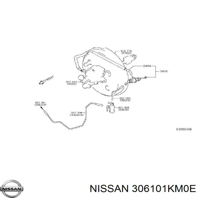 Cylinder sprzęgła główny Nissan/Infiniti 30610EL00B cena, od 62,96 USD