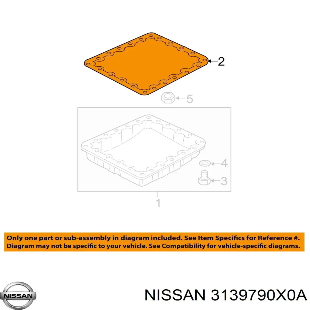 Uszczelka miski automatycznej/mechanicznej skrzyni biegów Nissan Armada (TA60)