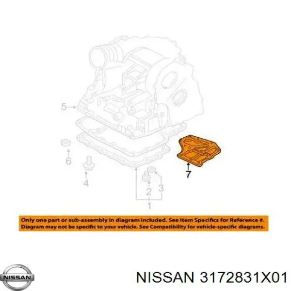 Do koszyka 3172831X01 Nissan/Infiniti Filtr automatycznej skrzyni biegów