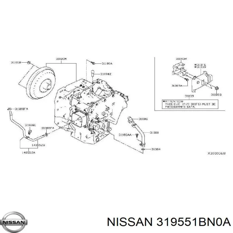 Czujnik położenia pojazdu przedni Nissan Micra (K14)