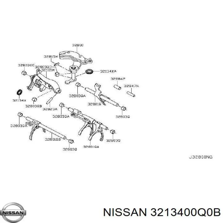 3213400Q0B Nissan/Infiniti Uszczelniacz wybieraka skrzyni biegów