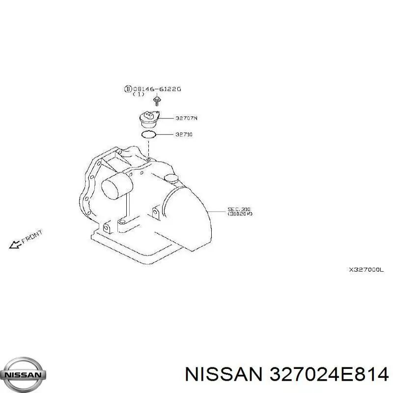 327024E814 Nissan/Infiniti Czujnik prędkości