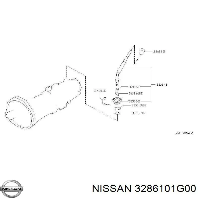 Tuleja mechanizmu zmiany biegów Nissan/Infiniti 3286101G00 cena, od 5,11 USD
