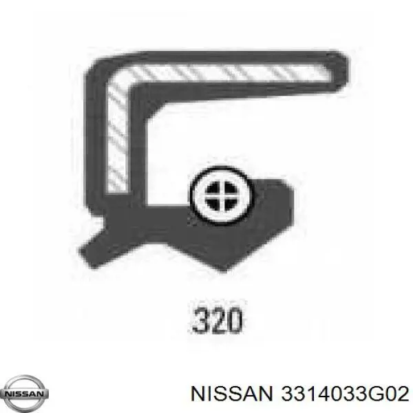 Do koszyka 3314033G02 Nissan/Infiniti Uszczelniacz końcówki reduktora mostu przedniego