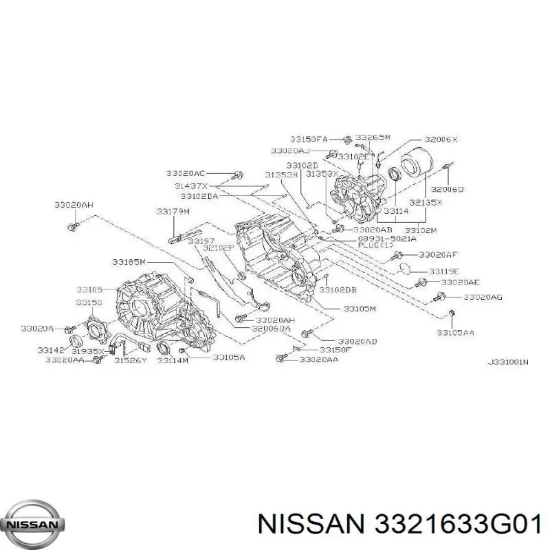 Do koszyka 3321633G01 Nissan/Infiniti Uszczelniacz skrzyni rozdzielczej, wału sprzęgłowego