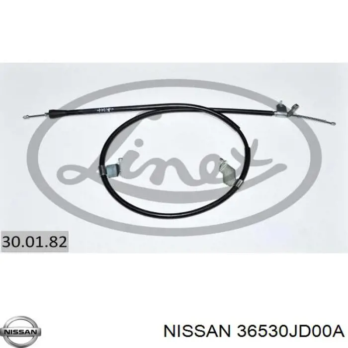 36530JD00A Nissan/Infiniti Linka hamulca ręcznego tylna prawa
