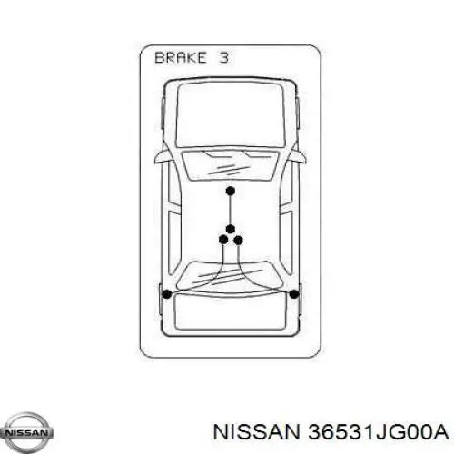 Linka hamulca ręcznego tylna lewa Nissan/Infiniti 36531JG00A cena, od 27,84 USD