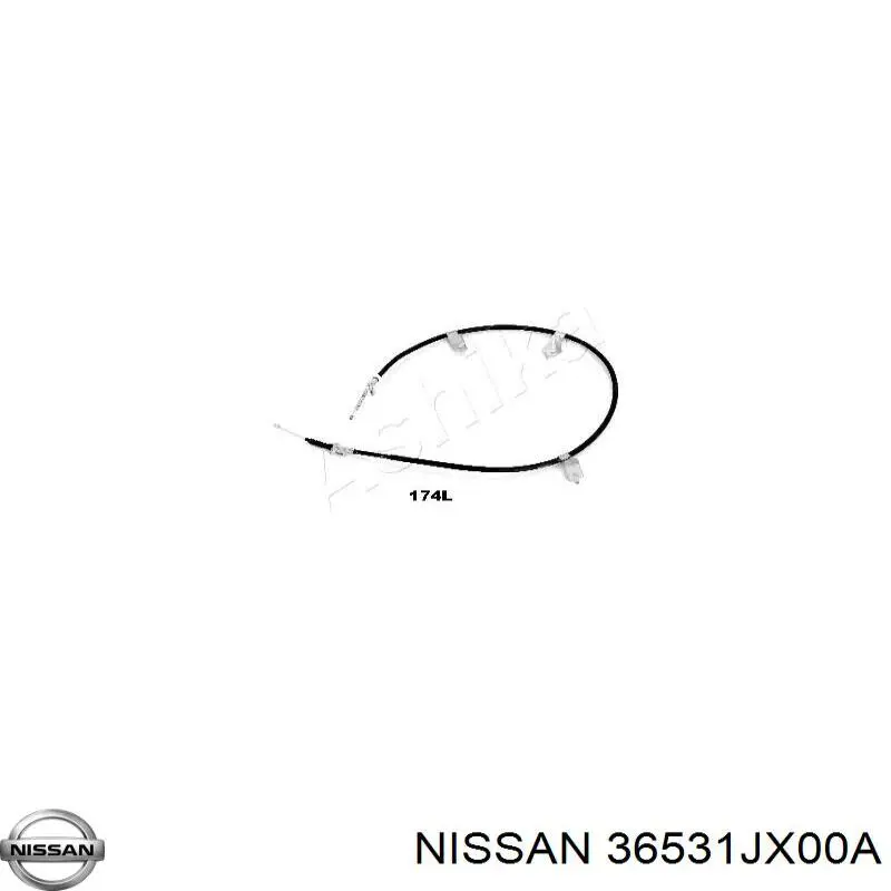 36531JX00A Nissan/Infiniti Linka hamulca ręcznego tylna lewa