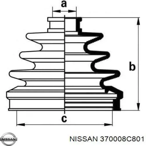 Wał Cardana tylny, kompletny Nissan/Infiniti 370007C001 cena, od 124,90 USD