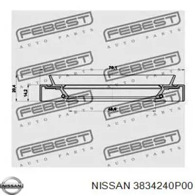 Do koszyka 3834240P00 Nissan/Infiniti Uszczelniacz półosi lewej mostu przedniego