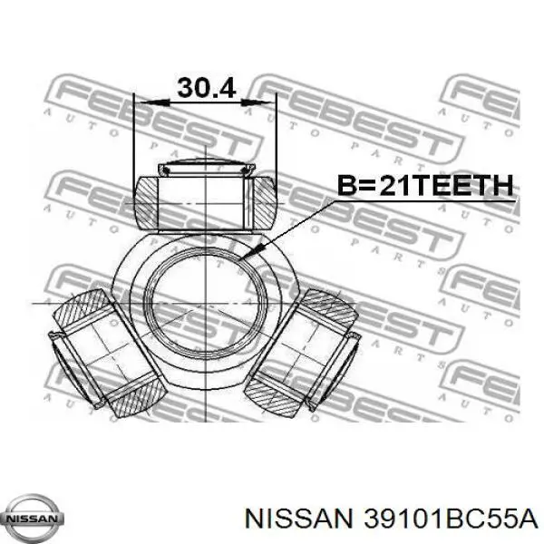 Do koszyka 39101BC55A Nissan/Infiniti Półoś napędowa przednia lewa