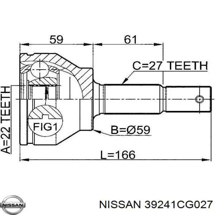 Do koszyka 39241CG027 Nissan/Infiniti Osłona przegubu homokinetycznego półosi przedniej zewnętrzna