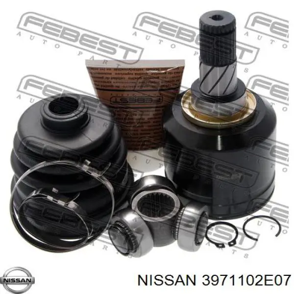 Do koszyka 3971102E07 Nissan/Infiniti Przegub homokinetyczny przedni wewnętrzny