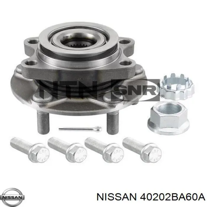 Do koszyka 40202BA60A Nissan/Infiniti Piasta przednia