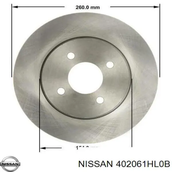 Do koszyka 402061HL0B Nissan/Infiniti Tarcza hamulcowa przednia