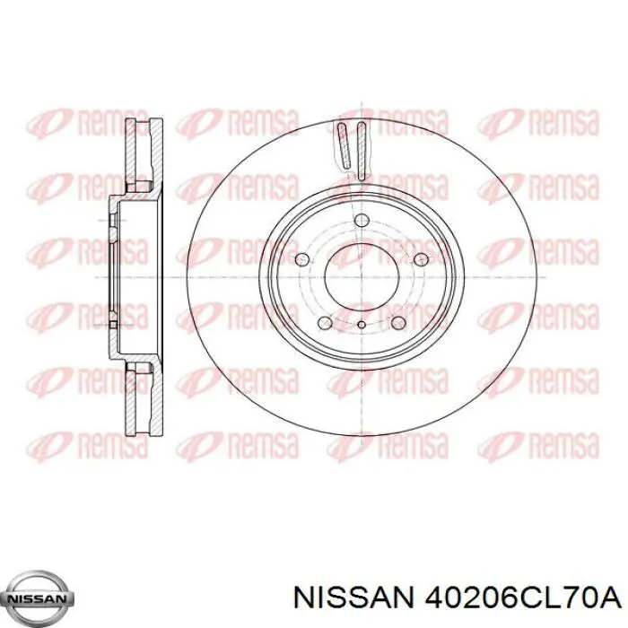 Tarcza hamulcowa przednia Nissan/Infiniti 40206CL70A cena, od 112,55 USD
