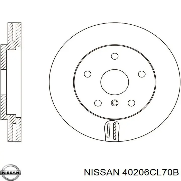 Do koszyka 40206CL70B Nissan/Infiniti Tarcza hamulcowa przednia