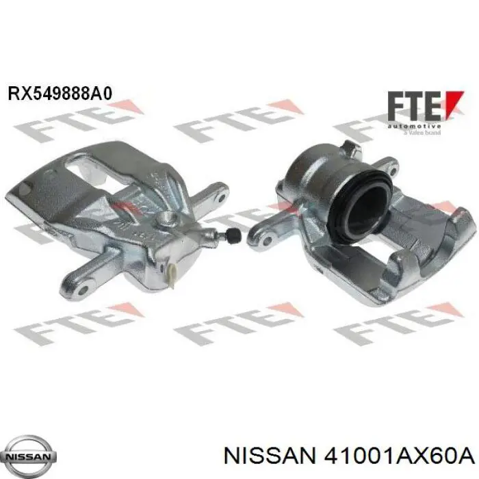 Do koszyka 41001AX60A Nissan/Infiniti Zacisk hamulcowy przedni prawy
