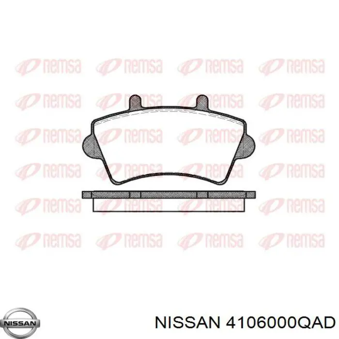 Klocki hamulcowe przednie tarczowe 4106000QAD Nissan/Infiniti