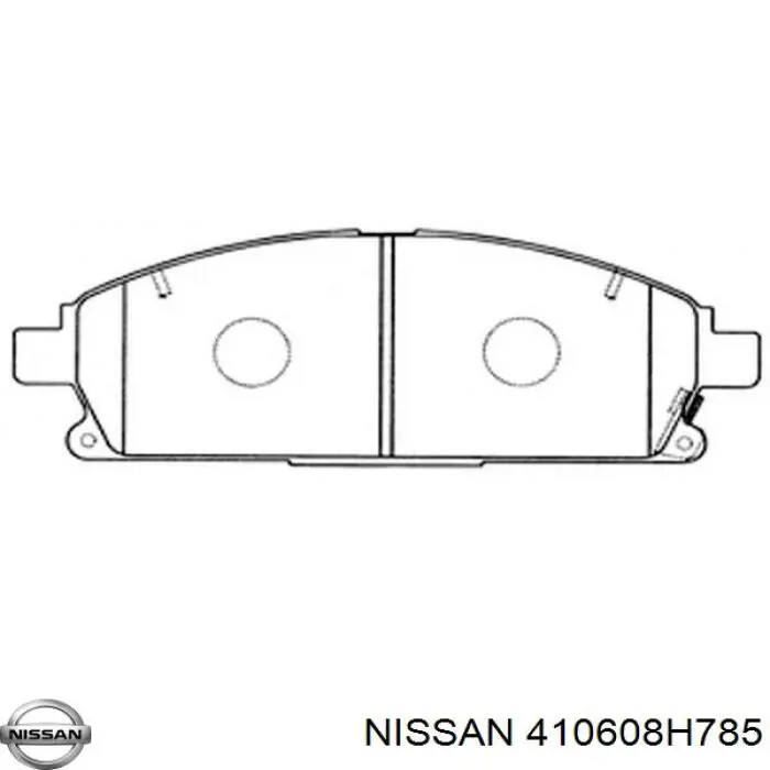 Do koszyka 410608H785 Nissan/Infiniti Klocki hamulcowe przednie tarczowe