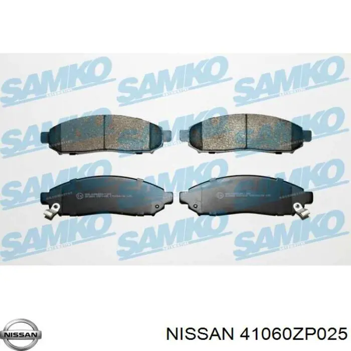 41060ZP025 Nissan/Infiniti Klocki hamulcowe przednie tarczowe