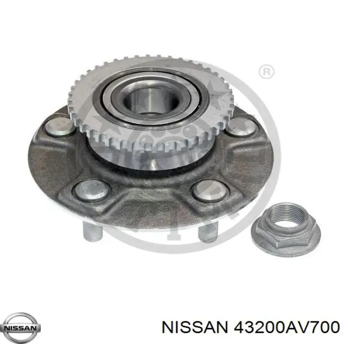 Piasta tylna Nissan/Infiniti 43200AV700 cena, od 49,91 USD
