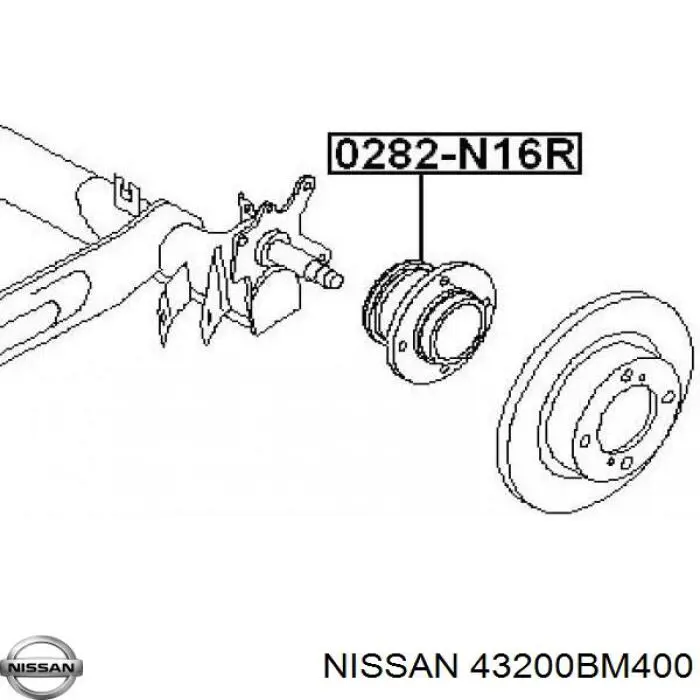 Do koszyka 43200BM400 Nissan/Infiniti Piasta tylna