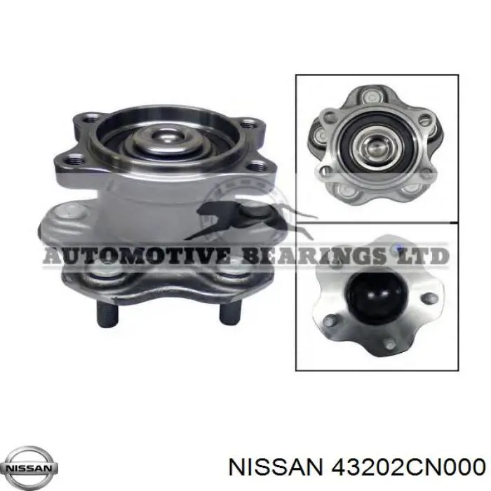 Piasta tylna Nissan/Infiniti 43202CN000 cena, od 85,79 USD