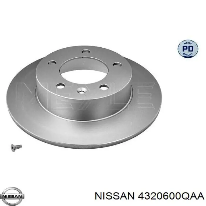 Tarcza hamulcowa tylna 4320600QAA Nissan/Infiniti