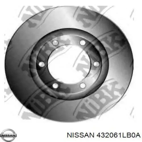 Do koszyka 432061LB0A Nissan/Infiniti Tarcza hamulcowa tylna