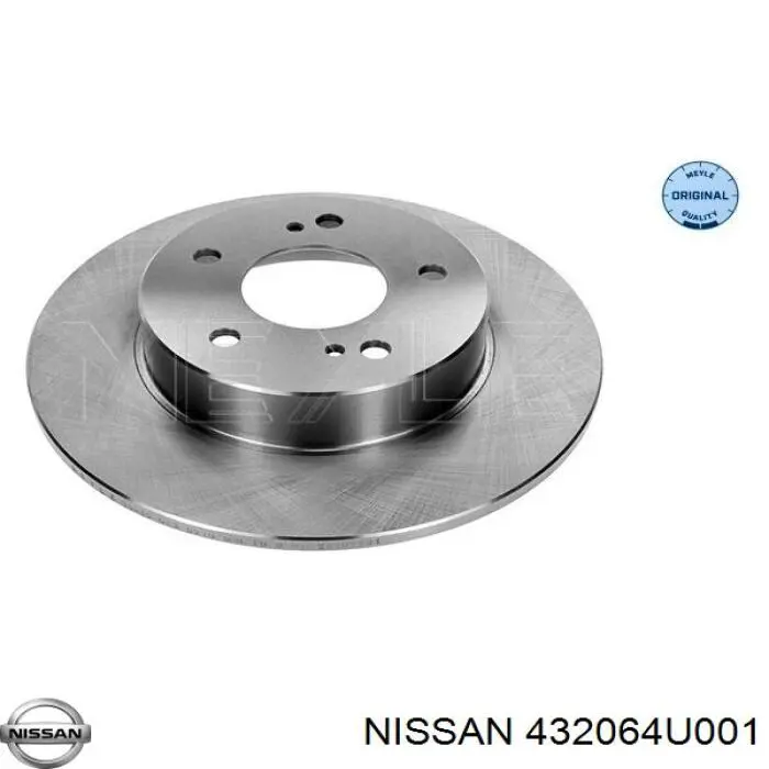 Do koszyka 432064U001 Nissan/Infiniti Tarcza hamulcowa tylna