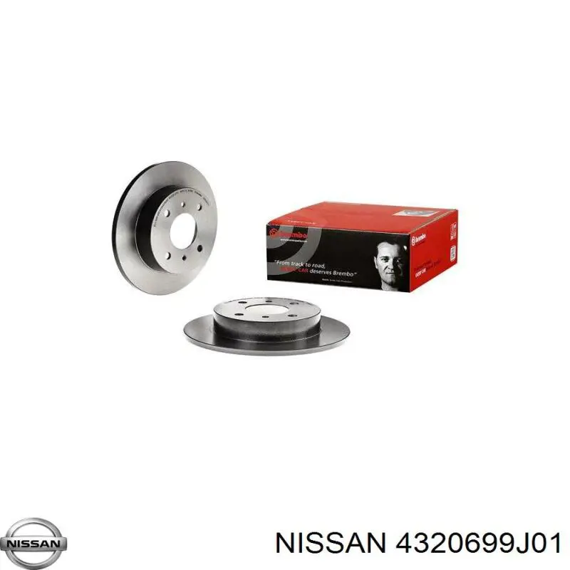 Do koszyka 4320699J01 Nissan/Infiniti Tarcza hamulcowa tylna