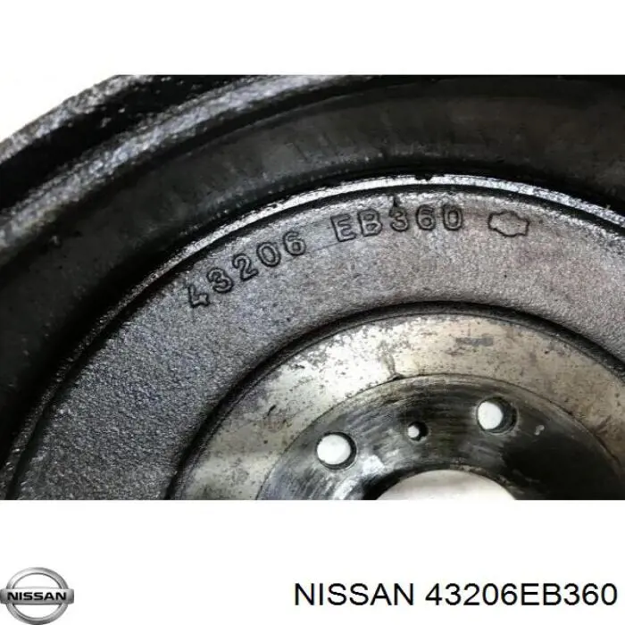 Do koszyka 43206EB360 Nissan/Infiniti Bęben hamulcowy tylny