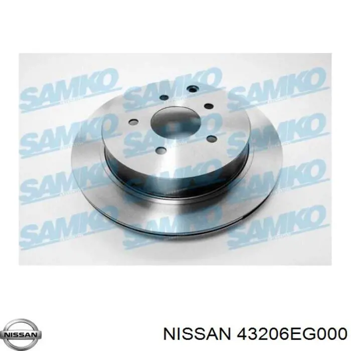 Do koszyka 43206EG000 Nissan/Infiniti Tarcza hamulcowa tylna