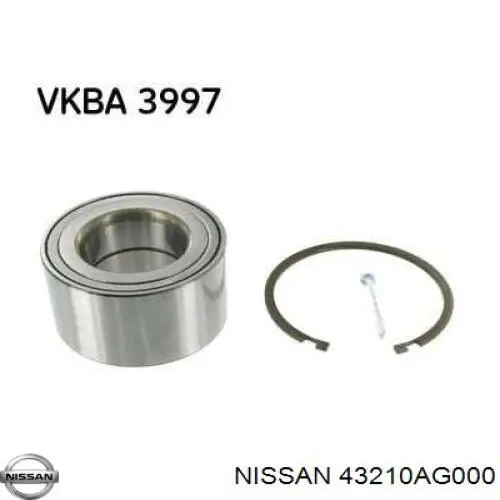 Do koszyka 43210AG000 Nissan/Infiniti Lożysko piasty tylnej