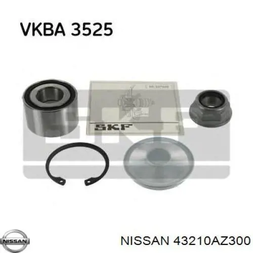 Lożysko piasty tylnej Nissan/Infiniti 43210AZ300 cena, od 18,51 USD