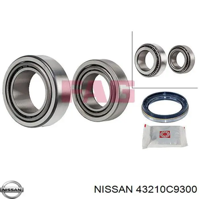 Lożysko piasty przedniej wewnętrzne Nissan/Infiniti 43210C9300 cena, od 44,03 USD