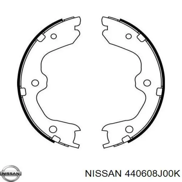 Klocki hamulca ręcznego Nissan/Infiniti 440608J00K cena, od 36,61 USD