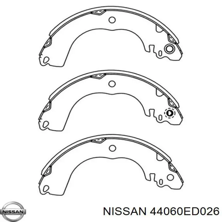44060ED026 Nissan/Infiniti Klocki hamulcowe tylne bębnowe