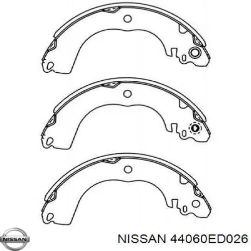 Klocki hamulcowe tylne bębnowe Nissan/Infiniti 44060ED026 cena, od 27,15 USD