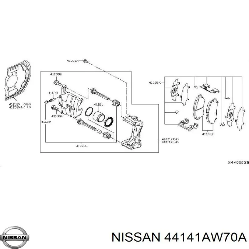 Śruba zacisku hamulcowego Nissan Murano (Z50)