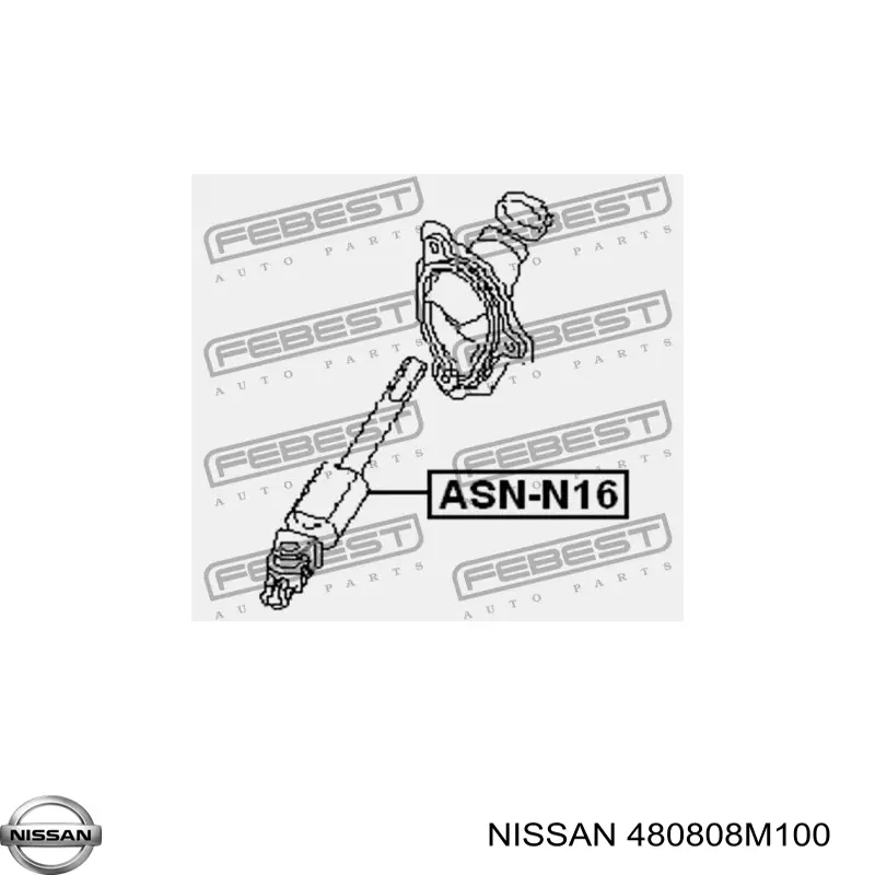 Wał kolumny kierowniczej dolny Nissan/Infiniti 480808M100 cena, od 26,28 USD